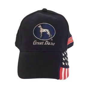 Great Dane Trailers NWOT Trucker Baseball Cap Navy Blue Adjustable USA Flag
